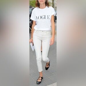 AG Adriano Goldschmied Alexa Chung Brianna High waist ankle jeans ecru chic 30